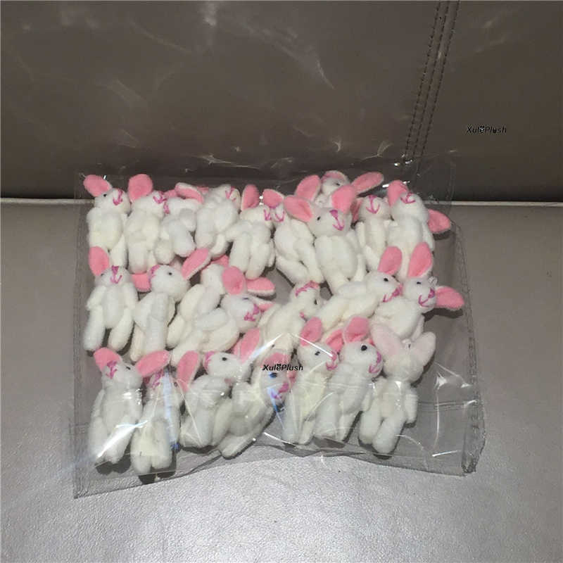 24PCS Little 4.5CM Rabbit Toy , Accessories Soft Plush Stuffed TOY DOLL 210728