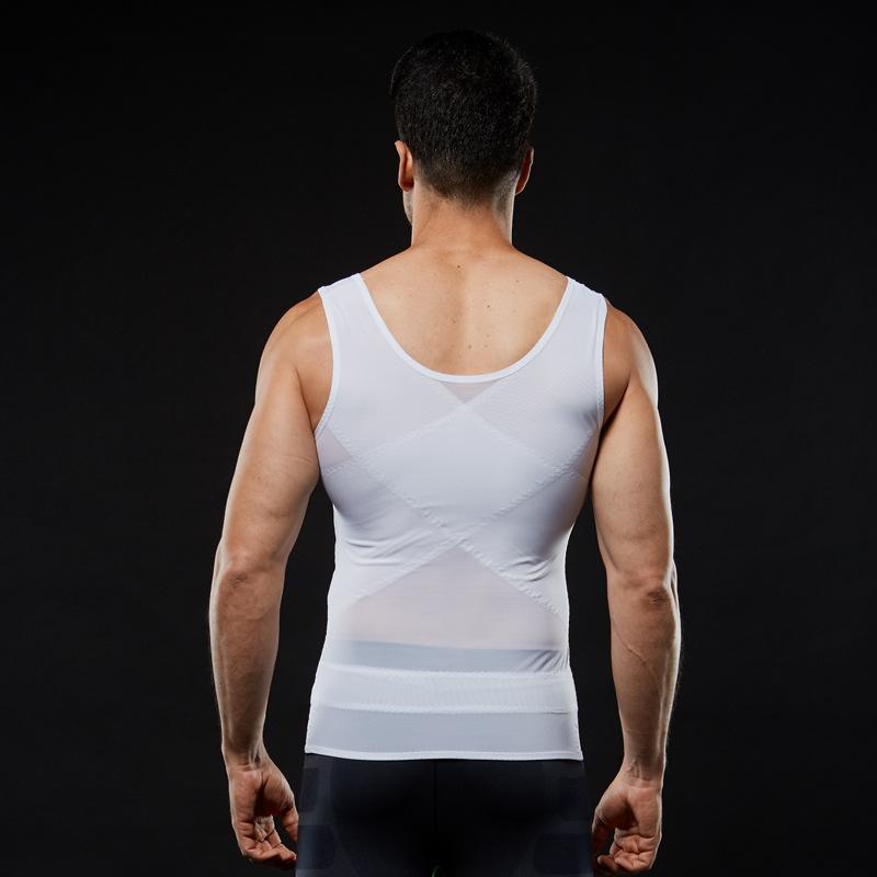 Men039s Body Shapers HaleyChan Men Power Net Shaper Slimming Vest Chest Compression Shirt Tight Undershirt To Hide Gynecomastia6521108