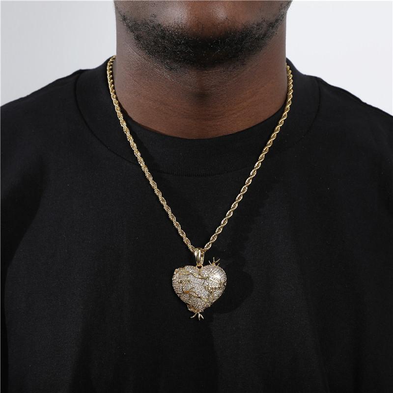 Pendant Necklaces Hip Hop Bling Iced Out Rapper Cubic Zirconia Heart Shape Necklace Pendants Men Women Trendy Tennis Chain Jewelry With Soli
Pendant Necklaces Hip Hop Bling Iced Out Rapper Cubic Zirconia Heart Shape Necklace Pendants Men Women Trendy Tennis Chain Jewelry With Soli