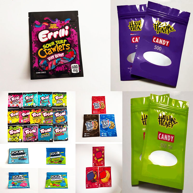 2021s Errlli Sour terp Crawlers Bags 600mg Gummy Edibles packaging mylar bag 500mg hashtag honey Smell proof Cookies california trrlli trolli lol airheads
2021s Errlli Sour terp Crawlers Bags 600mg Gummy Edibles packaging mylar bag 500mg hashtag honey Smell proof Cookies california trrlli trolli lol airheads