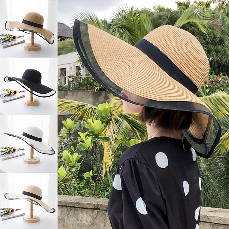 Wide Brim Hats Sun Hat Summer Anti-UV Lady Straw Women Solid Plain Floppy For Female Mesh Beach
Wide Brim Hats Sun Hat Summer Anti-UV Lady Straw Women Solid Plain Floppy For Female Mesh Beach