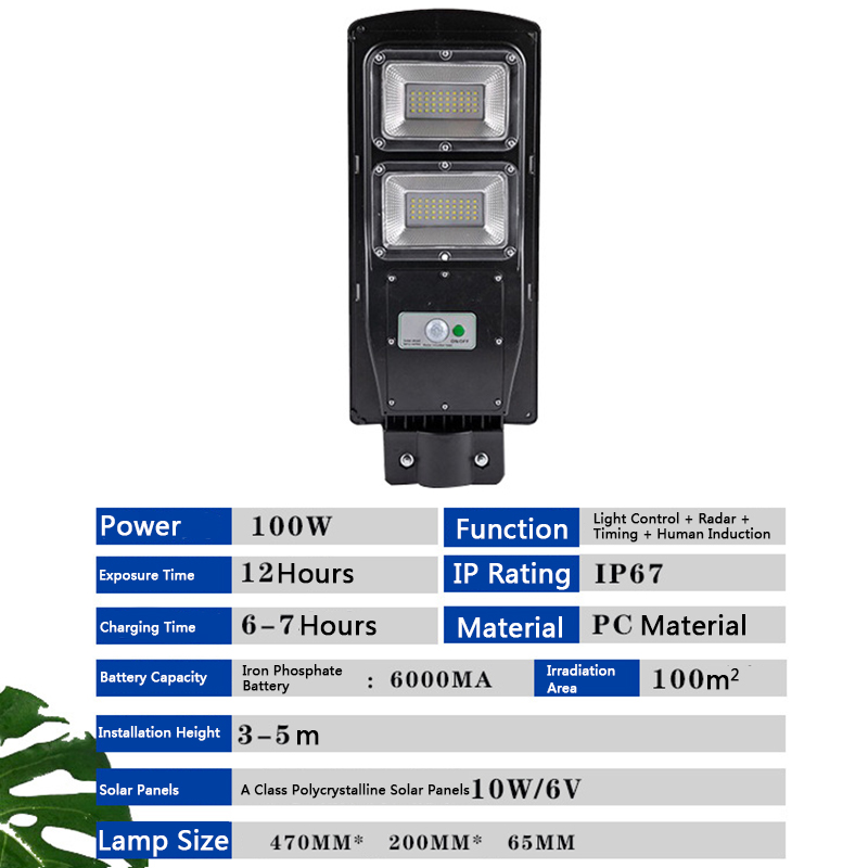 Outdoor Lighting Intergrated Solar Lamp Household Street Light IP67 Waterproof Garden Lamps 50 100 150 200W Human Body Induction Wall Solars
Outdoor Lighting Intergrated Solar Lamp Household Street Light IP67 Waterproof Garden Lamps 50 100 150 200W Human Body Induction Wall Solars