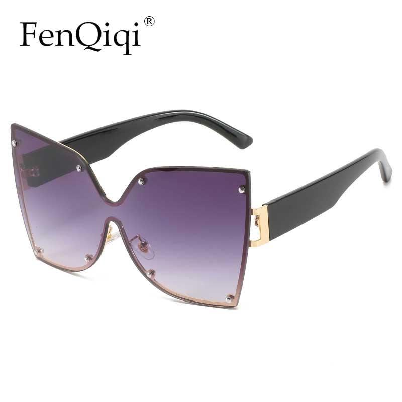 Sunglasses Fashion Rivet One-Piece Oversized Butterfly Shades Brands Design Gradient Glasses Unique Female
Sunglasses Fashion Rivet One-Piece Oversized Butterfly Shades Brands Design Gradient Glasses Unique Female