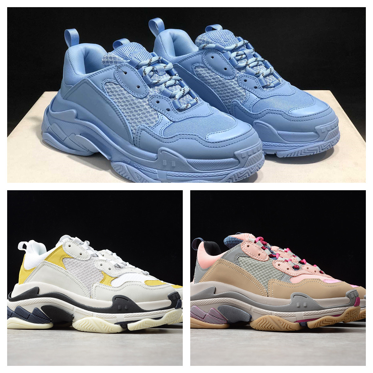 High QualityMens Paris Triple S Trainers Women Shoes 17FW Sneakers Old Dad Platform Black White Casual Trainer Ladies Designer 2021, 20 
High QualityMens Paris Triple S Trainers Women Shoes 17FW Sneakers Old Dad Platform Black White Casual Trainer Ladies Designer 2021, 20
