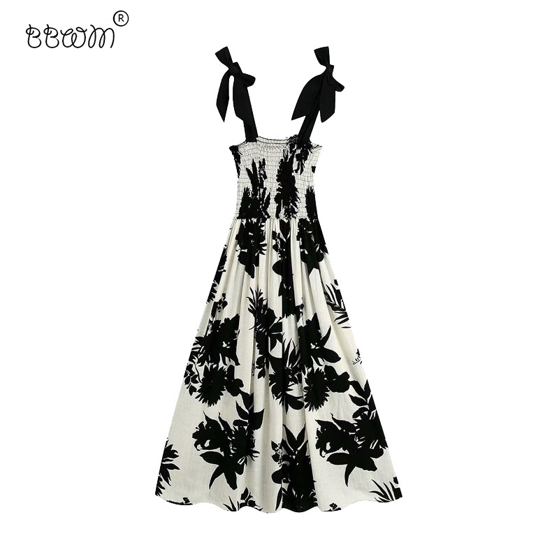 Women Vintage Bow Ink Print Midi Dress Fashion Female Elastic Square Collar Straps Dresses Chic Vestidos Mujer 210520, As picture
Women Vintage Bow Ink Print Midi Dress Fashion Female Elastic Square Collar Straps Dresses Chic Vestidos Mujer 210520, As picture