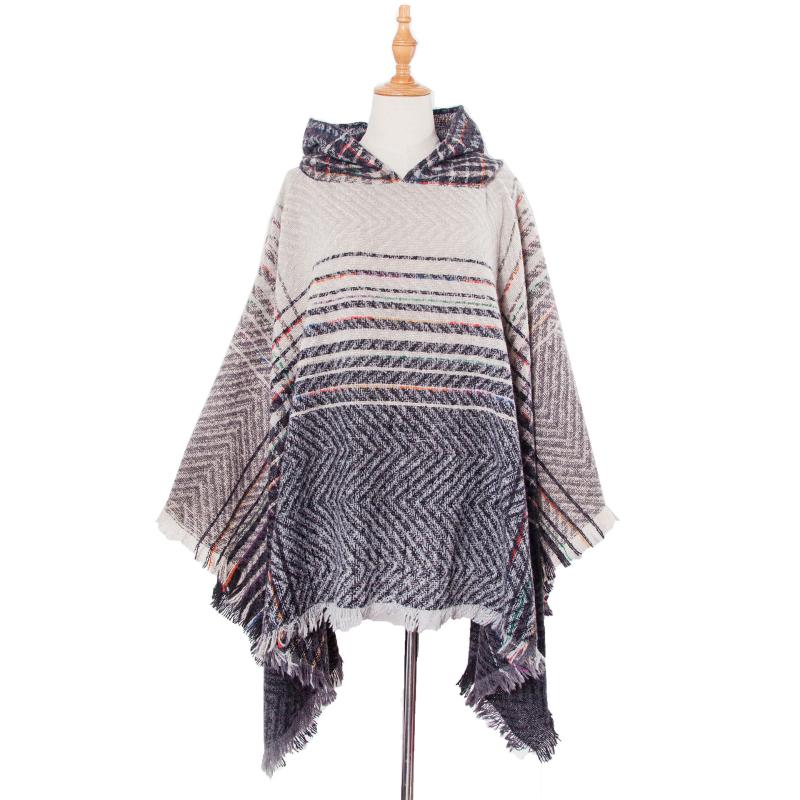 Scarves Cloak Women Winter Knit Hooded Poncho Cape Pullover Crochet Fringed Tassel Shawl Wrap Sweater Coat
Scarves Cloak Women Winter Knit Hooded Poncho Cape Pullover Crochet Fringed Tassel Shawl Wrap Sweater Coat