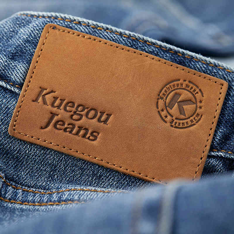 KUEGOU Men's jeans Pencil pants men's slim South Korean style fashion Elastic jeans men's trousers blue size KK-2983 210524