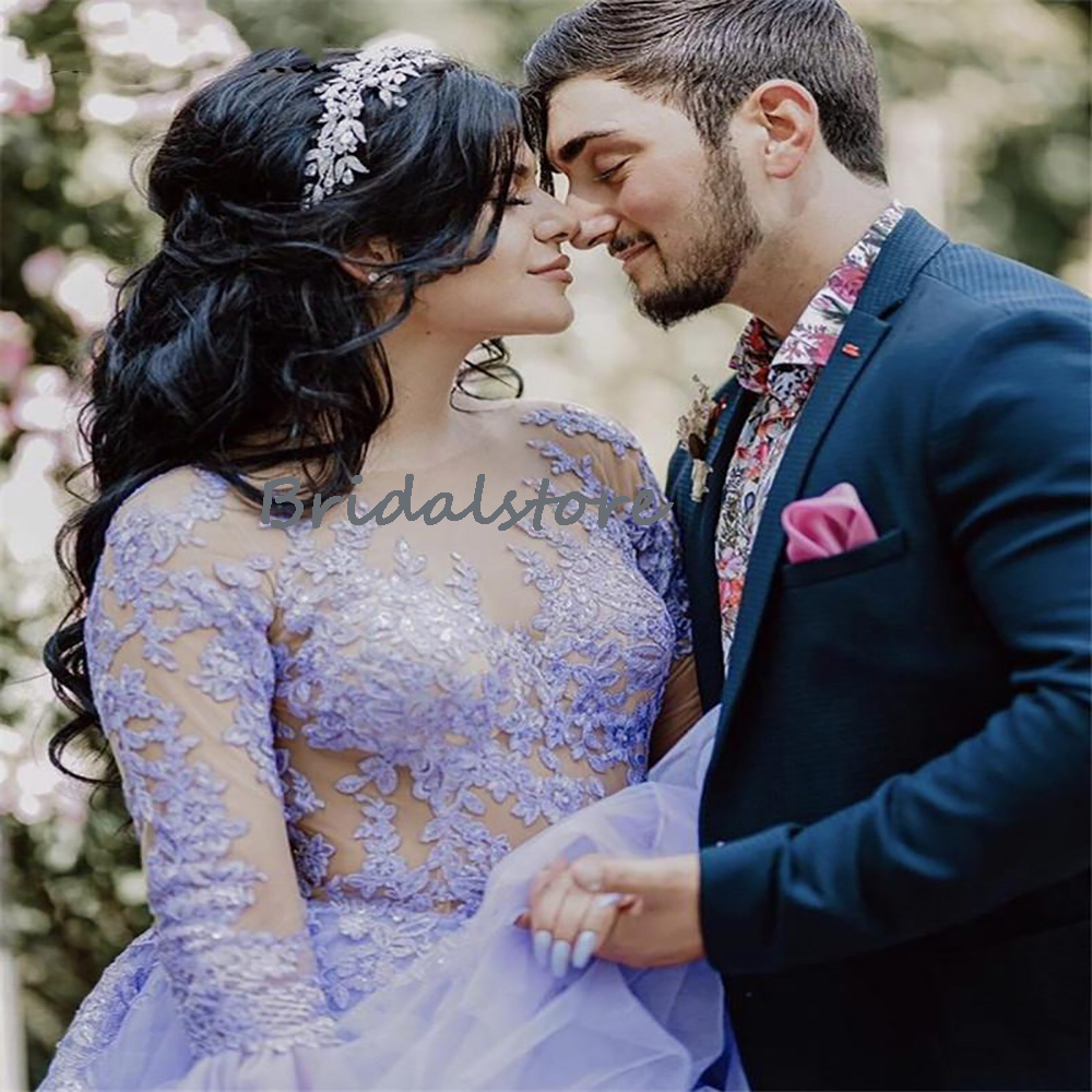 Fariy Lilac Quinceanera Dresses Mexica 2022 With Puff Sleeves Princess Tulle Lace Prom Dress Elegant Sweet 15 Brithday Skirt Engagement Party Gown Ves