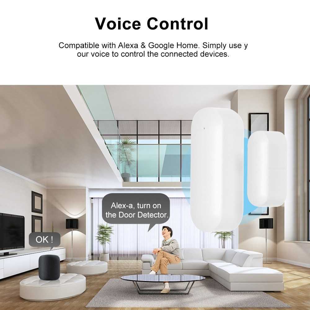 Wireless Door Window Sensor WiFi Smart Door Intrusion Detector Home Security Alarm System