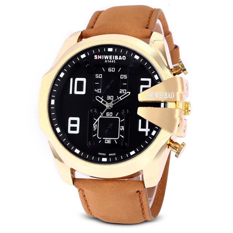 Wristwatches Relogio SHIWEIBAO Military Big Men's Watch Fashion Casual Luxury Sports Leather Strap Commercial Quartz Clock, A1104-2
Wristwatches Relogio SHIWEIBAO Military Big Men's Watch Fashion Casual Luxury Sports Leather Strap Commercial Quartz Clock, A1104-2
