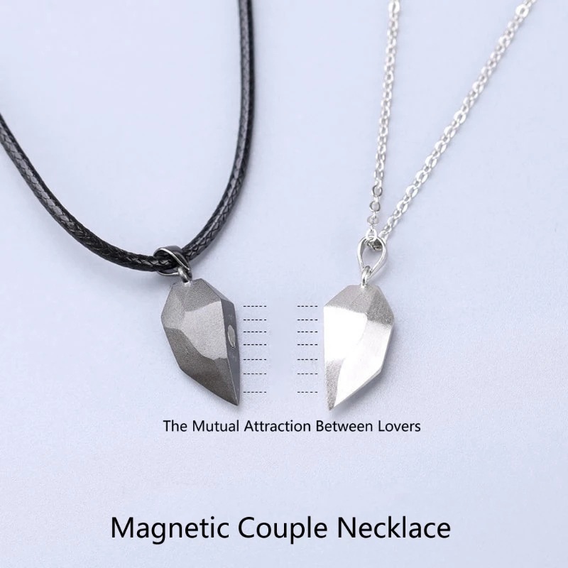 Fashion Couple Necklace A Pair of Creative Stitched Heart Necklace Christmas Valentine's Day Gift 8 Styles