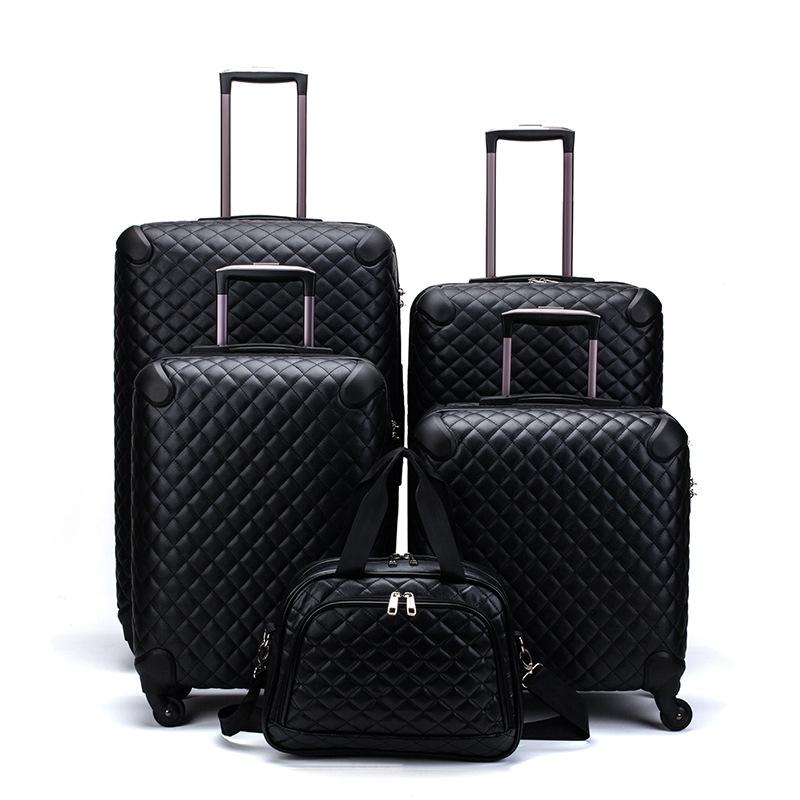 16"20"24"28" Inc Women Luxury Leather Trolley Koffers Spinner Cabin Travel Suitcase Luggage Set On Wheels Suitcases