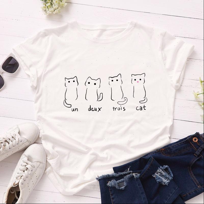 Kawaii Cat Women T Shirt Summer Casual Loose Short Sleeve Ladies Tee Tops Print Shirts Female Top, White
Kawaii Cat Women T Shirt Summer Casual Loose Short Sleeve Ladies Tee Tops Print Shirts Female Top, White