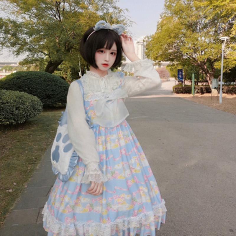 Casual Dresses Kawaii Japanese JSK Lolita Dress Women Soft Sister And Rose Loita Sleeveless Suspender RB57, Blue
Casual Dresses Kawaii Japanese JSK Lolita Dress Women Soft Sister And Rose Loita Sleeveless Suspender RB57, Blue
