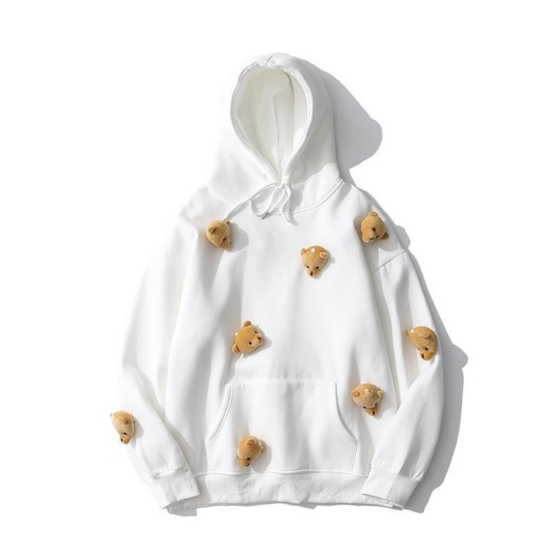Cute Bear Doll Loose Hoodies Kawaii Sweatshirt Spring Winter Female Casual Oversized Harajuku Pullover Couple Lover Clothes Chic 211019, Gray
Cute Bear Doll Loose Hoodies Kawaii Sweatshirt Spring Winter Female Casual Oversized Harajuku Pullover Couple Lover Clothes Chic 211019, Gray