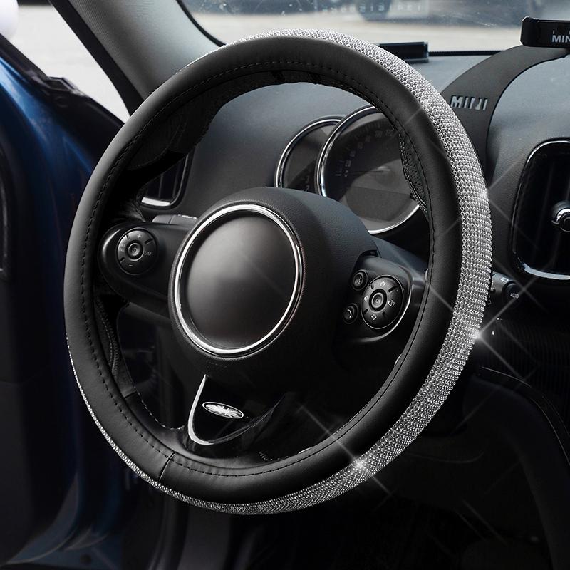 Steering Wheel Covers Mini Car Cover PU Leather Diamond-studded Universal 38cm Protective Breathable Non-slip
Steering Wheel Covers Mini Car Cover PU Leather Diamond-studded Universal 38cm Protective Breathable Non-slip