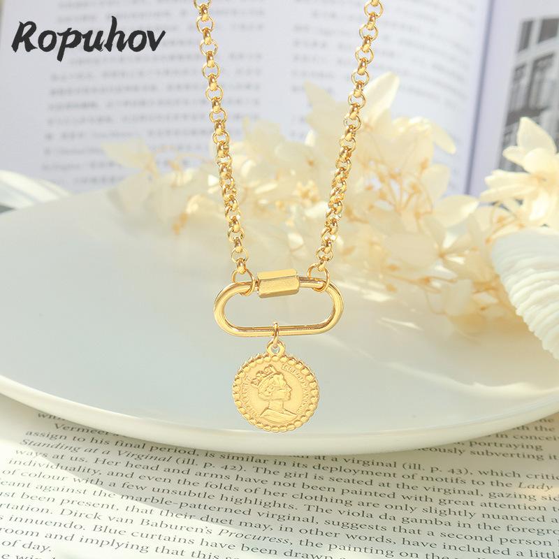 Chains Ropuhov 2021 Woman French Marka Gold Chain Street Geometric Figure Round Pendant Necklace Stainless Steel Christmas Gift
Chains Ropuhov 2021 Woman French Marka Gold Chain Street Geometric Figure Round Pendant Necklace Stainless Steel Christmas Gift