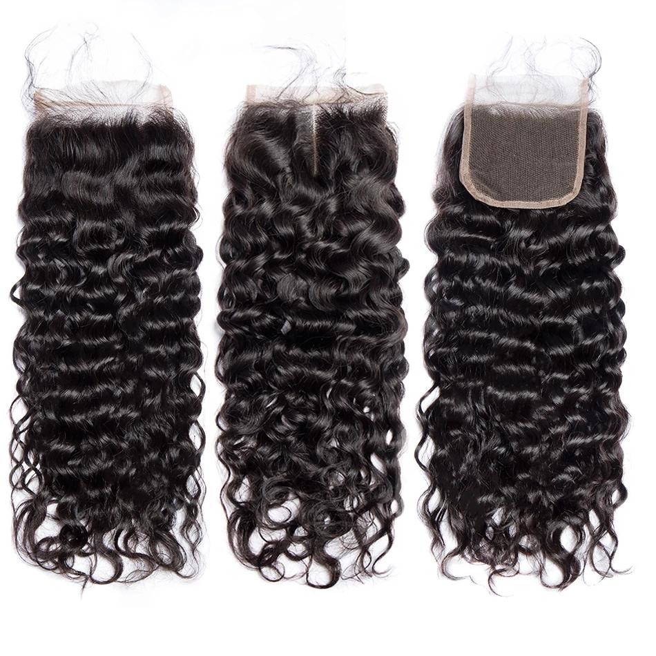 Water Wave Brazilian Virgin Human Hair 4X4 Lace Closure Natural Color With Baby Hair Free Part Natural Hairline Closures Bleached Knots Can be Colored
Water Wave Brazilian Virgin Human Hair 4X4 Lace Closure Natural Color With Baby Hair Free Part Natural Hairline Closures Bleached Knots Can be Colored