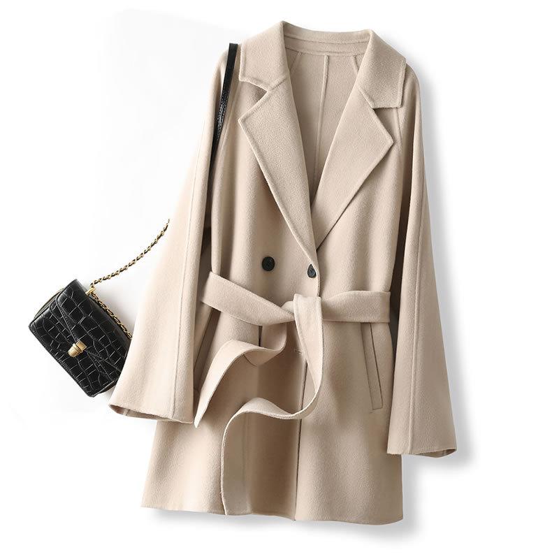 Women's Jackets 2021 Autumn And Winter Wool Double-sided Woolen Coat Mid-length Slim Suit Collar Plus Size, Black;brown
Women's Jackets 2021 Autumn And Winter Wool Double-sided Woolen Coat Mid-length Slim Suit Collar Plus Size, Black;brown