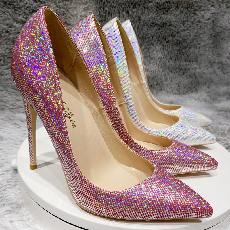Sexy lady Fashion Women Shoes designer pink glitter strass pointy toe stiletto stripper High heels bride wedding pumps 12cm 10cm large size 44, Pink 8cm
Sexy lady Fashion Women Shoes designer pink glitter strass pointy toe stiletto stripper High heels bride wedding pumps 12cm 10cm large size 44, Pink 8cm