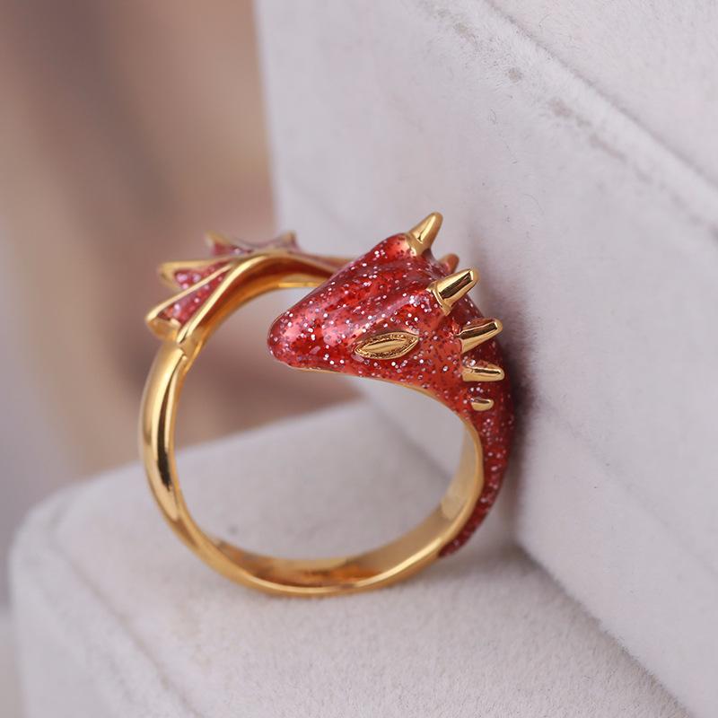Cluster Rings 2021 Ins Trendy Gold Glitter Green Copper Enamel Snake Dragon Adjustable Finger Dinosaur Midi Korean Fashion Party Jewelry
Cluster Rings 2021 Ins Trendy Gold Glitter Green Copper Enamel Snake Dragon Adjustable Finger Dinosaur Midi Korean Fashion Party Jewelry