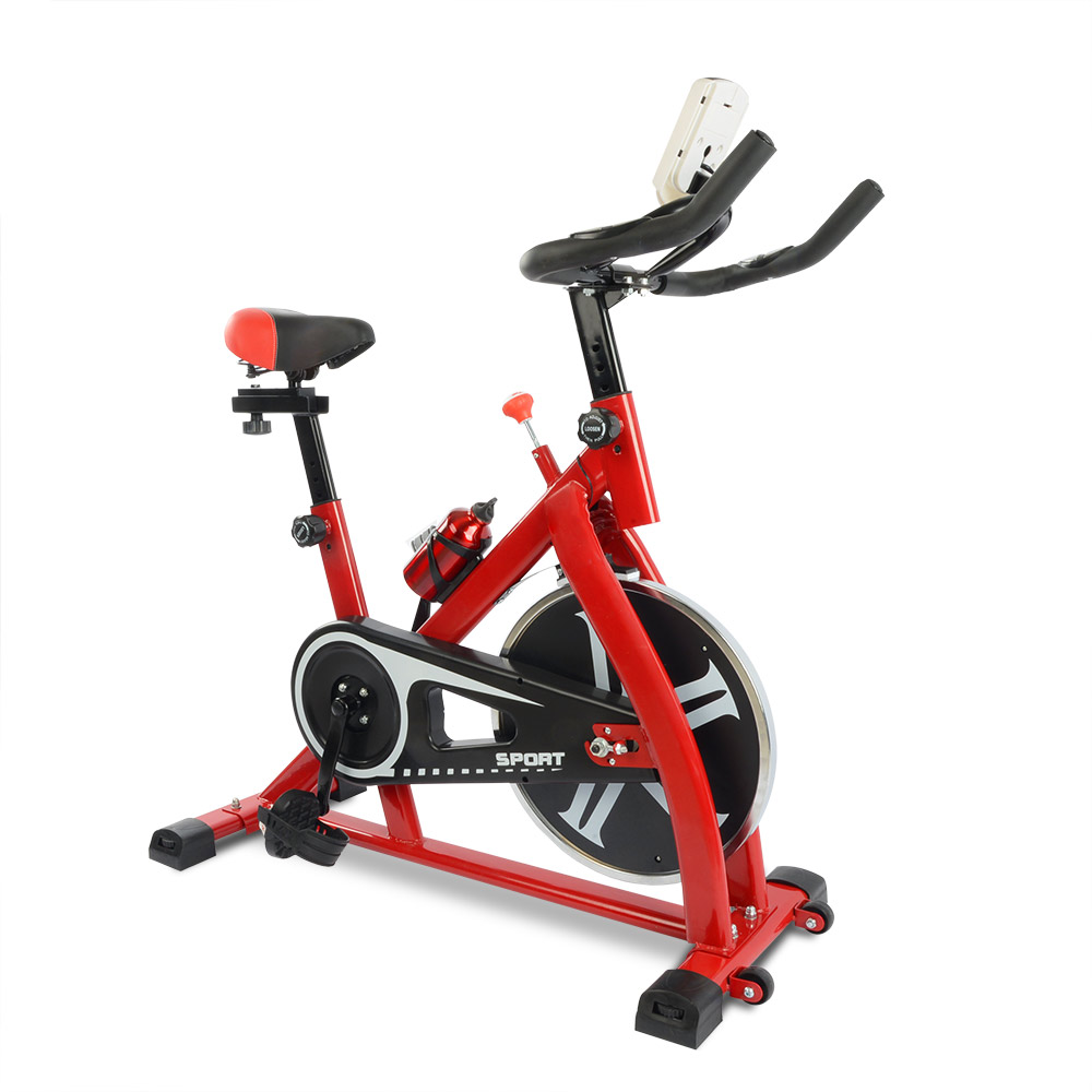 USA Stock Stationary Exercise Bike Fitness Cycling Bicycle Cardio Home Sport Gym Training Red