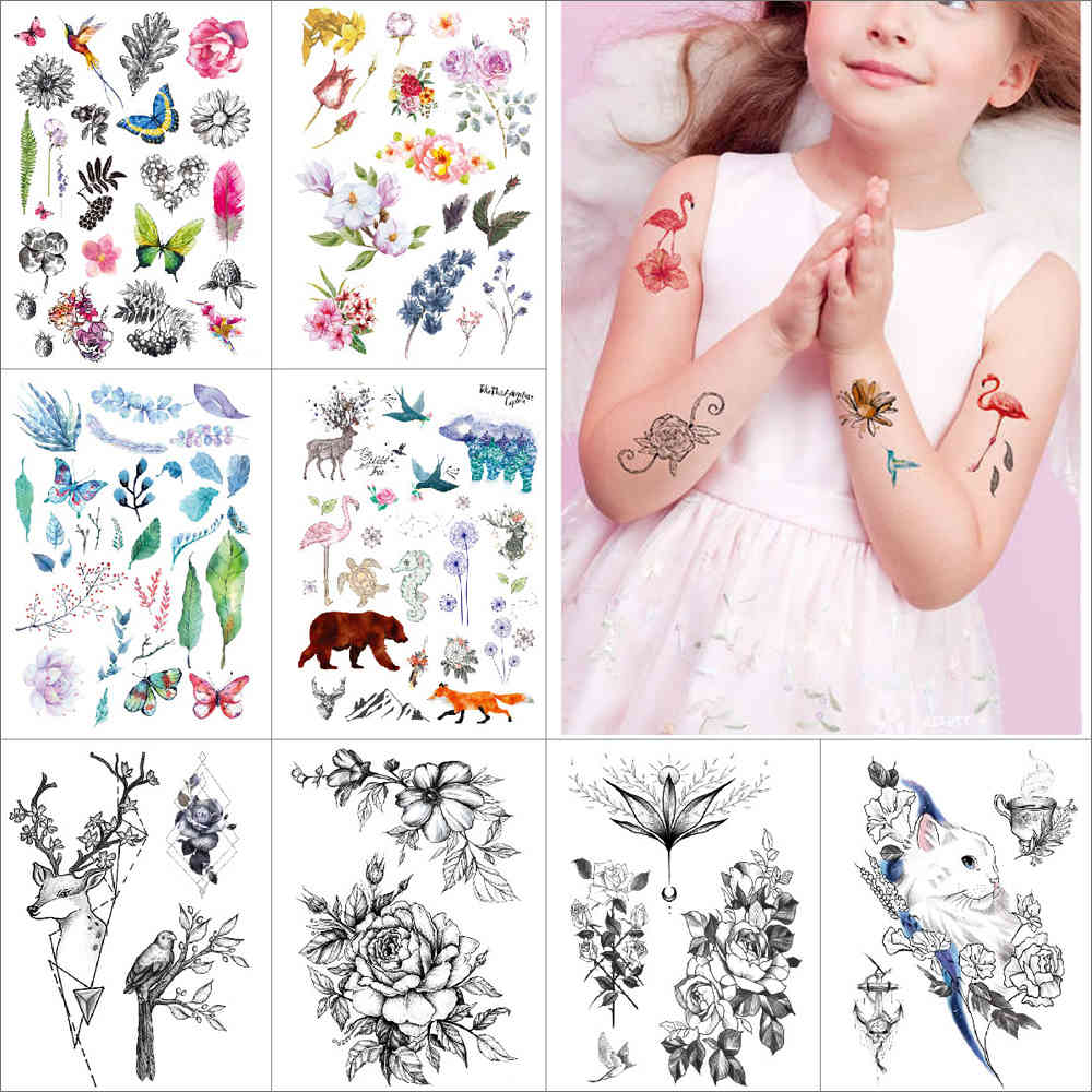Cute temporary stickers flamingo flower leaf parrot animal Miniature fake tattoo for Child woman man 210*140mm
Cute temporary stickers flamingo flower leaf parrot animal Miniature fake tattoo for Child woman man 210*140mm