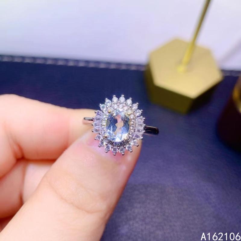 Cluster Rings 925 Pure Silver Chinese Style Natural Aquamarine Women's Luxury Vintage Flower Adjustable Gem Ring Fine Jewelry Support Detect, Golden;silver
Cluster Rings 925 Pure Silver Chinese Style Natural Aquamarine Women's Luxury Vintage Flower Adjustable Gem Ring Fine Jewelry Support Detect, Golden;silver