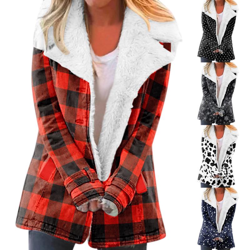 Women's Jackets Warm Overcoat Winter Lapel Single-Breasted Printed Long Sleeve Plus Size Outwear Coat Jacket With Lightweight, Black;brown
Women's Jackets Warm Overcoat Winter Lapel Single-Breasted Printed Long Sleeve Plus Size Outwear Coat Jacket With Lightweight, Black;brown