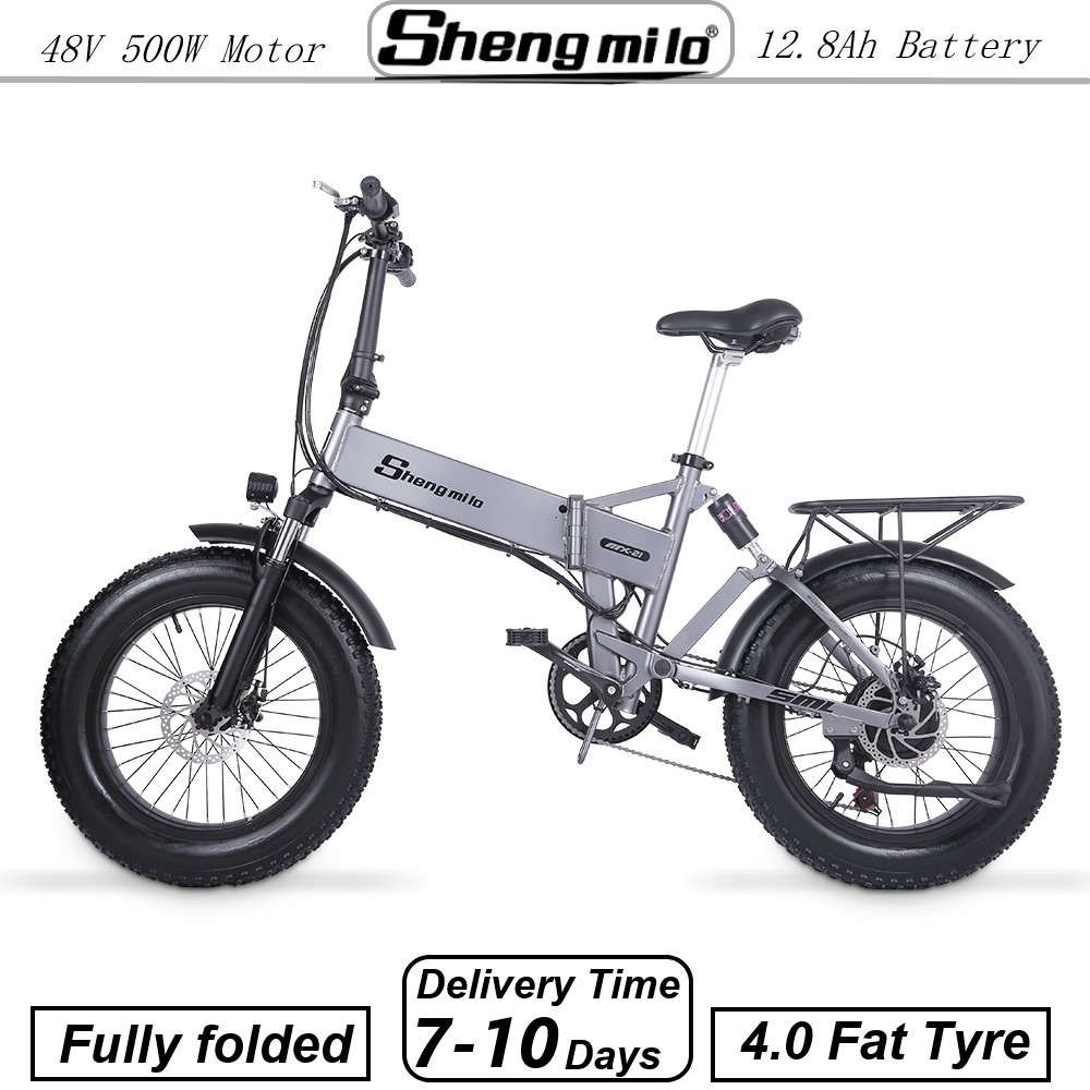 20 Inch Folding Electirc Bike 500W Fat Tire Electric Bicycle For Adults Ebike Mountainbike 48V 12.8Ah Shengmilo MX21, Mx21 grey
20 Inch Folding Electirc Bike 500W Fat Tire Electric Bicycle For Adults Ebike Mountainbike 48V 12.8Ah Shengmilo MX21, Mx21 grey