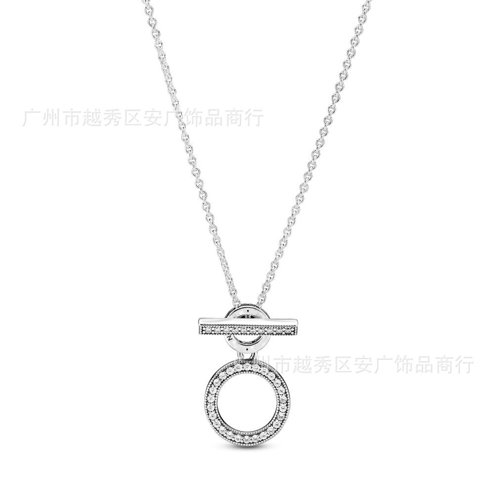 PendantSilver Pandora S925 pan family pendant ot circle long women's necklace round close set sweater chain, Silver
PendantSilver Pandora S925 pan family pendant ot circle long women's necklace round close set sweater chain, Silver