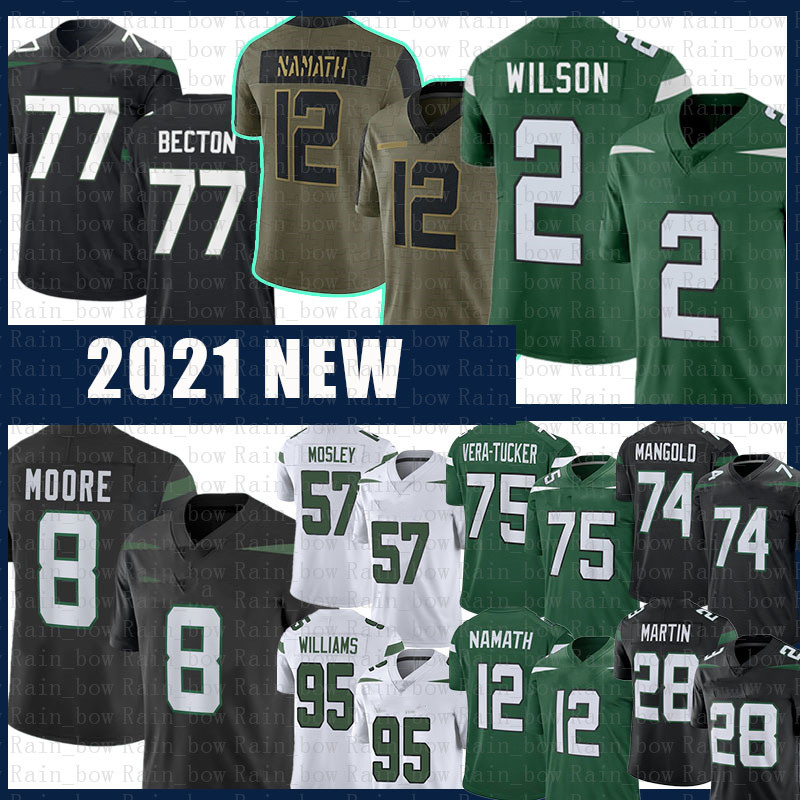 2 Zach Wilson Football Jersey 8 Elijah Moore Joe Namath C.J. Mosley Mekhi Becton Alijah Vera-Tucker Wayne Chrebet Joe Klecko Nick Mangold Curtis Martin Mark Gastineau, 2021 youth size s-xl(pqj)
2 Zach Wilson Football Jersey 8 Elijah Moore Joe Namath C.J. Mosley Mekhi Becton Alijah Vera-Tucker Wayne Chrebet Joe Klecko Nick Mangold Curtis Martin Mark Gastineau, 2021 youth size s-xl(pqj)