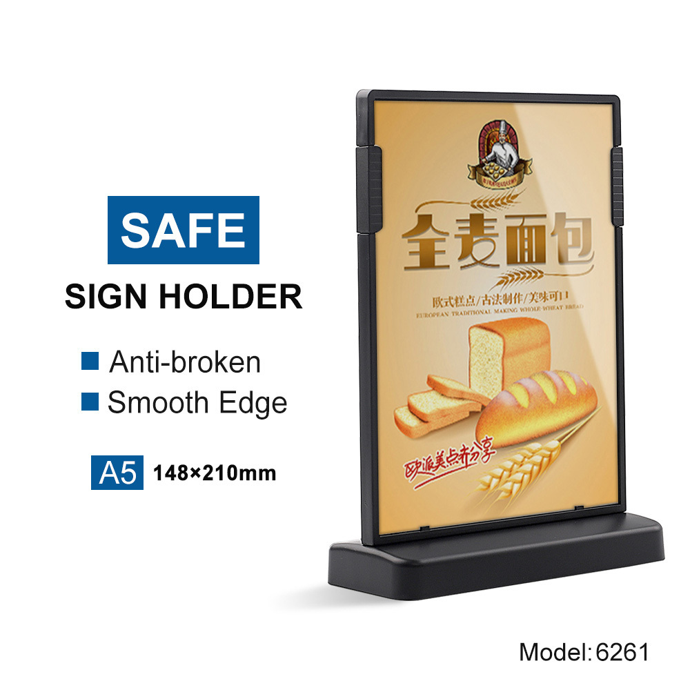 Acrylic Tshaped Plastic Sign Holder Display Stand Holder Desk POP Acrylic Menu Holder Sign Board for Restaurant Hotel