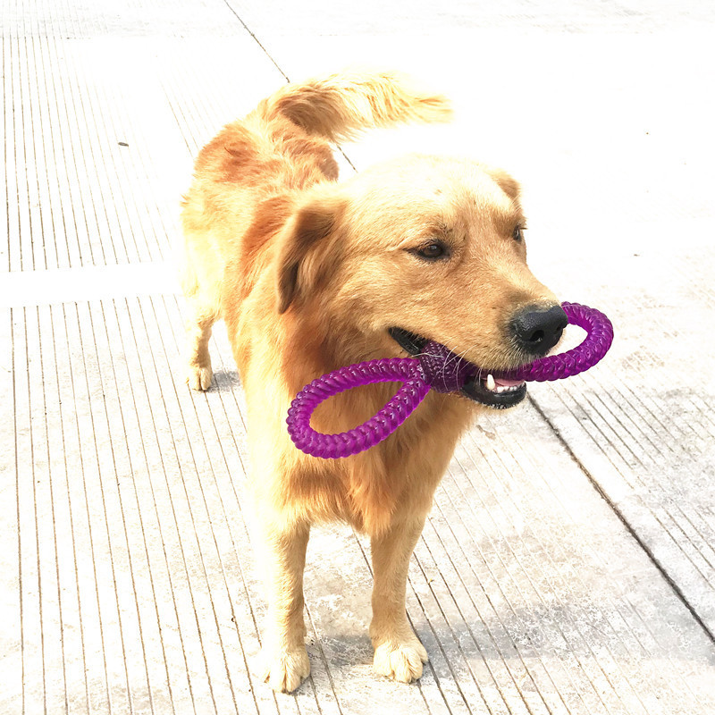 Tug of War Durable 8 Shaped Dog Chew Toy for Aggressive Chewers Dog Puppy Training Teeth Cleaning Playing Bite Resistant Dog Toy