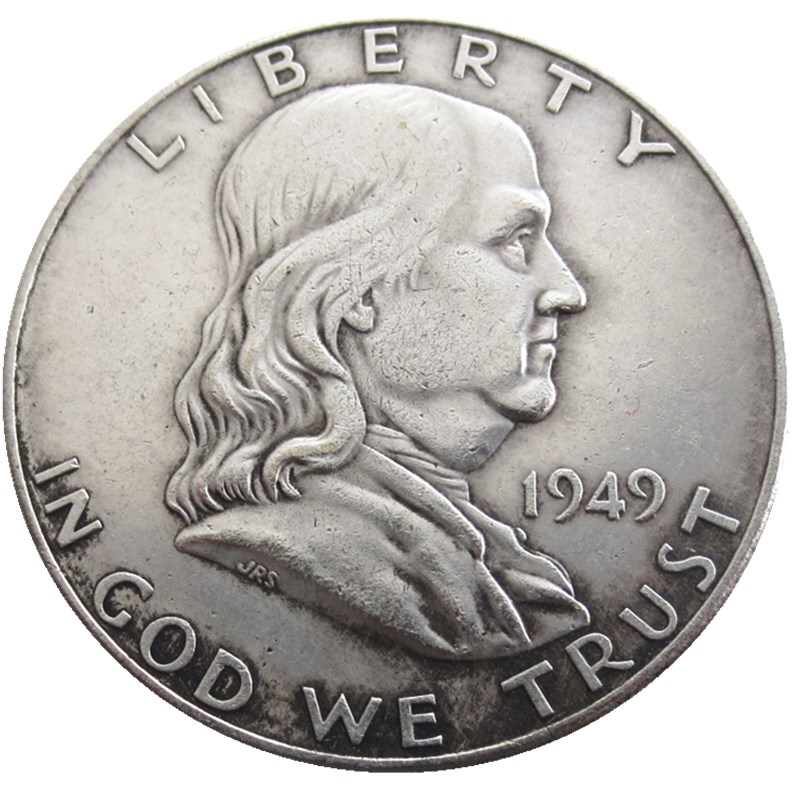 US 1949PSD Franklin Half Dollar Craft Silver Plated Copy Coin Brass Ornaments home decoration accessories
US 1949PSD Franklin Half Dollar Craft Silver Plated Copy Coin Brass Ornaments home decoration accessories