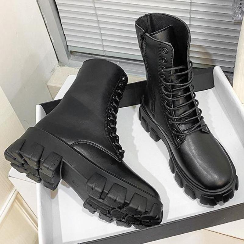 Boots Size 35-40 Chunky Motorcycle For Women Autumn Fashion Round Toe Lace Up Combat Ladies Shoes Ytmtloy Botines De Mujer, Black
Boots Size 35-40 Chunky Motorcycle For Women Autumn Fashion Round Toe Lace Up Combat Ladies Shoes Ytmtloy Botines De Mujer, Black