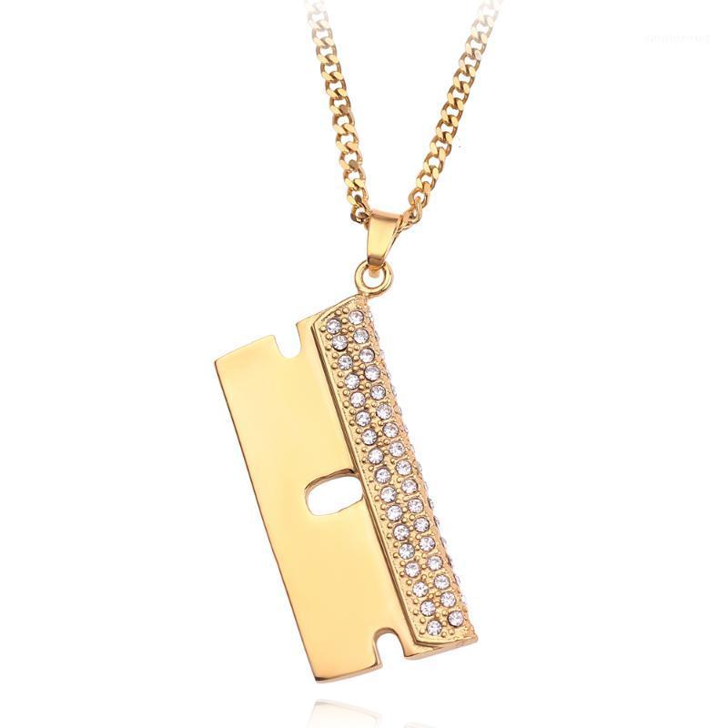 Shaving Razor Shape Pendant Necklace Creative Hip Hop Style Gifts Gold Color Iced Out Rhinestones Fashion Alloy Jewelry Chains
Shaving Razor Shape Pendant Necklace Creative Hip Hop Style Gifts Gold Color Iced Out Rhinestones Fashion Alloy Jewelry Chains