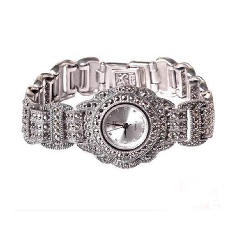 Wristwatches Jade Angel Thail Sterling Silver Marcasite Women's Antique Watch Jewelry 925 Bracelet, White
Wristwatches Jade Angel Thail Sterling Silver Marcasite Women's Antique Watch Jewelry 925 Bracelet, White