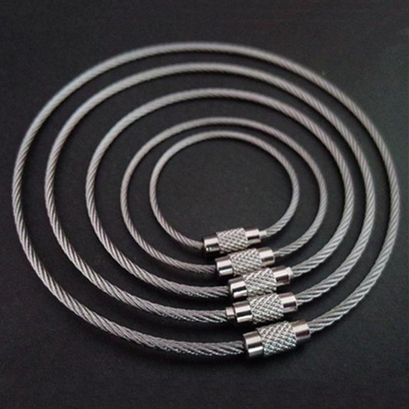 Keychains 1000Pcs/lot Screw Locking Stainless Steel Wire Keychain Cable Rope Key Holder Outdoor Hiking
Keychains 1000Pcs/lot Screw Locking Stainless Steel Wire Keychain Cable Rope Key Holder Outdoor Hiking