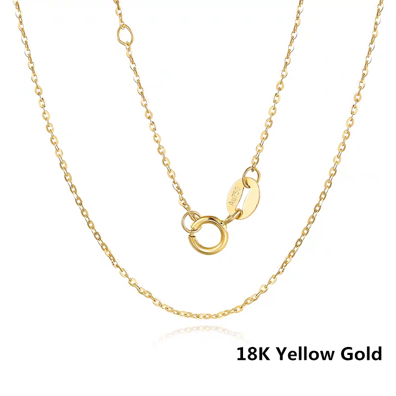 VOJEFEN 18K Yellow/Rose Pure Necklace Women With AU750 Real Gold Chain Choker For Fine Jewelry Party GIft
VOJEFEN 18K Yellow/Rose Pure Necklace Women With AU750 Real Gold Chain Choker For Fine Jewelry Party GIft