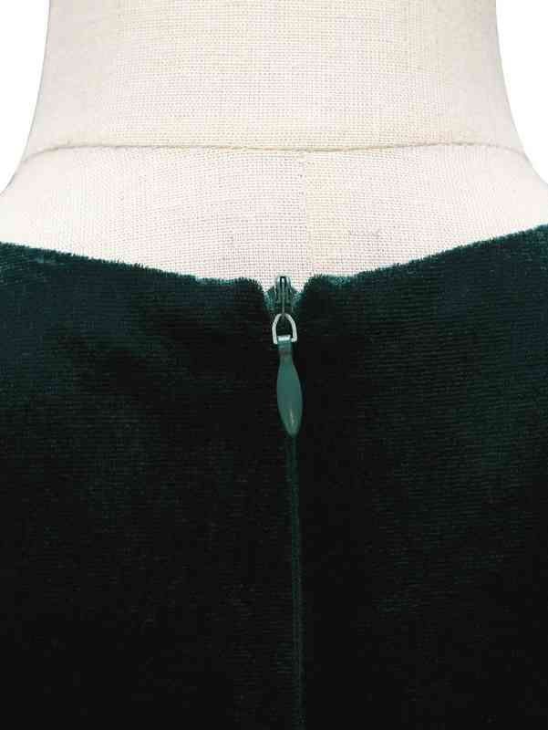 Baby Ruffle Sleeve Big Bow Velvet Gown Dress SHE