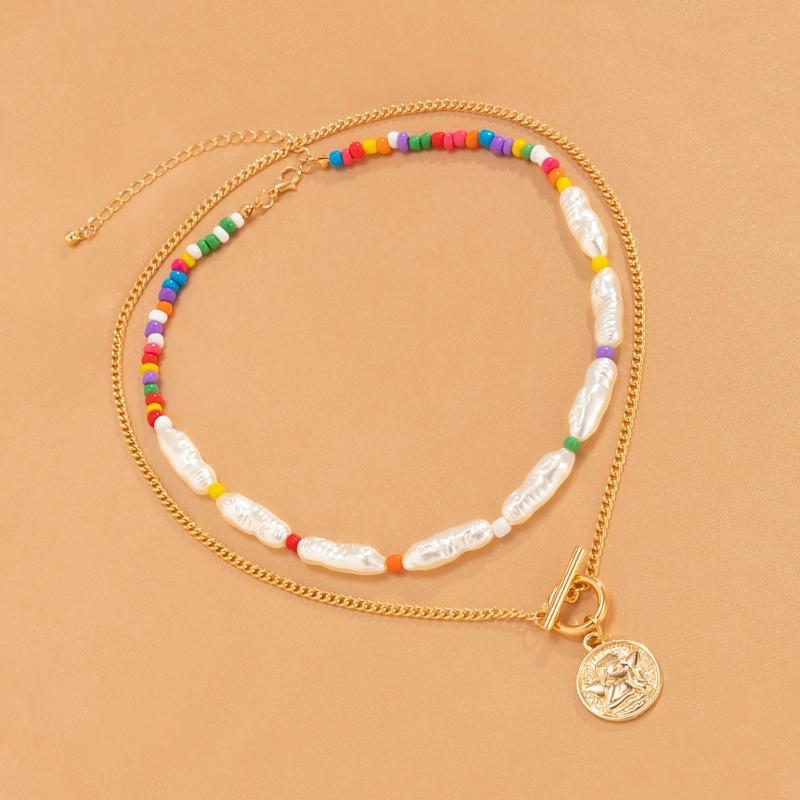 Pendant Necklaces PuRui Y2K Rainbow Beads Pearl Choker Necklace For Women Bohemia Coin Pendants Set 2021 Fashion Jewelry Neck Collar 
Pendant Necklaces PuRui Y2K Rainbow Beads Pearl Choker Necklace For Women Bohemia Coin Pendants Set 2021 Fashion Jewelry Neck Collar