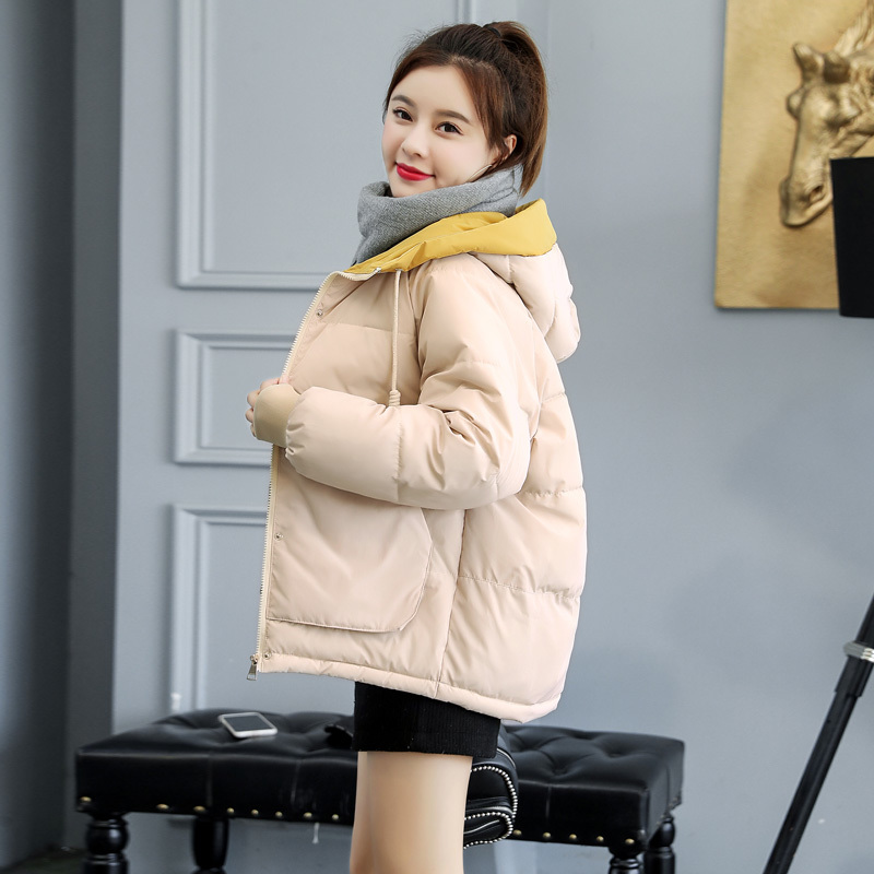 Winter Down Jacket Short Section Korean Version of The Bread Cotton Loose Thick Clothes Women 210514