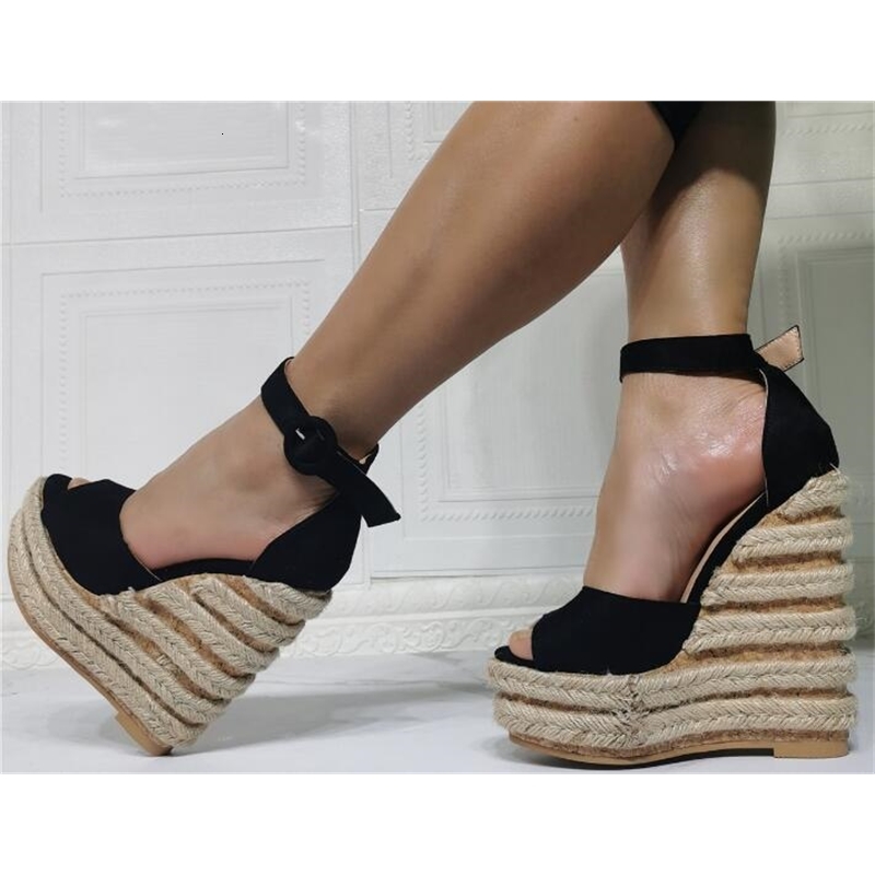 sandals summer roman-style platform black suede women's sandals strapped buckles thick heels shoes qhdo
sandals summer roman-style platform black suede women's sandals strapped buckles thick heels shoes qhdo