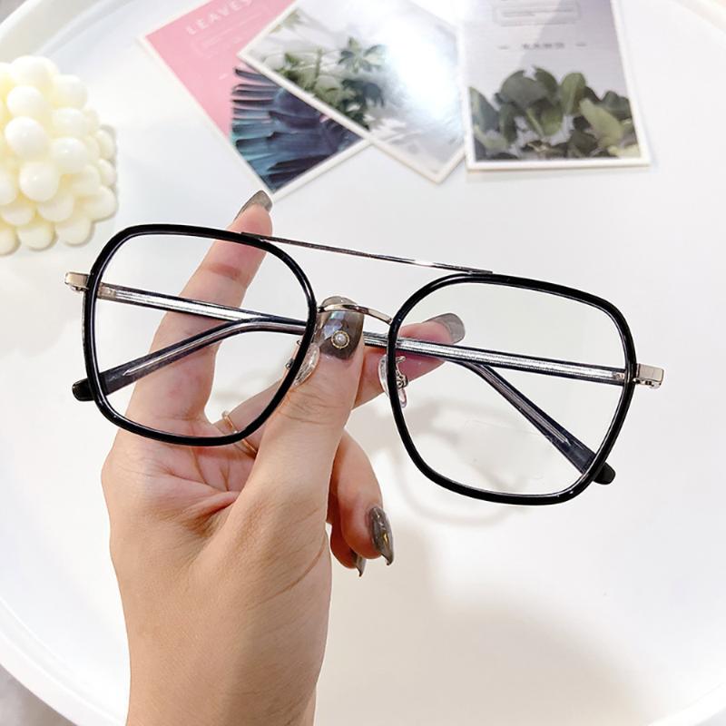 Sunglasses Double Bridge Square Metal TR Glasses Frame Men Women Same Decoration Anti-blue Lens Eyeglasses JD1012
Sunglasses Double Bridge Square Metal TR Glasses Frame Men Women Same Decoration Anti-blue Lens Eyeglasses JD1012