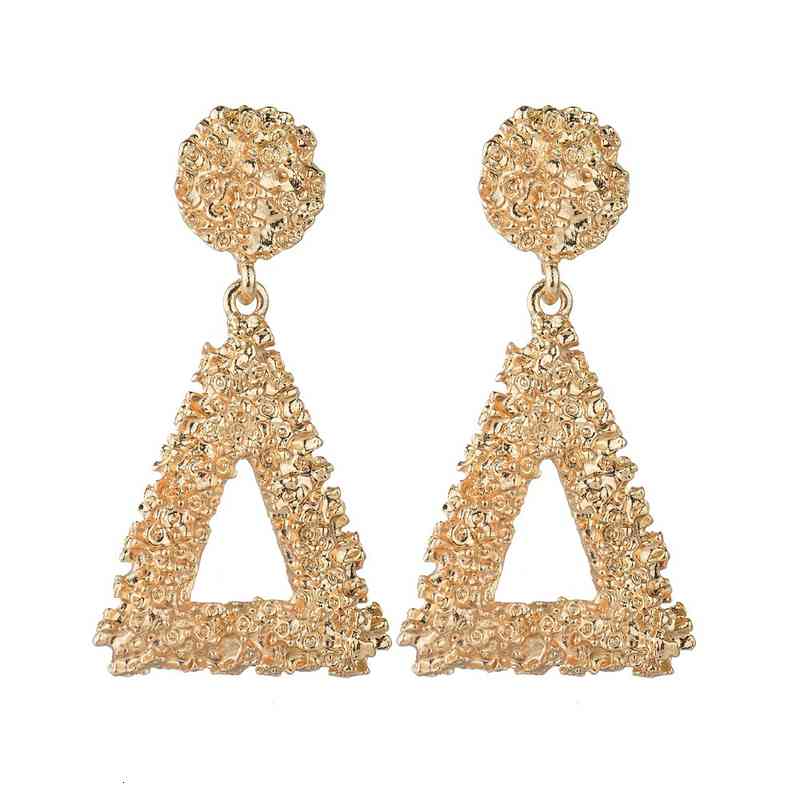 Charms Ear Stud Clip Rings Cool Style Personalized Metal in Summer Women's Fashion Trend Hollowed Out Triangular Geometric