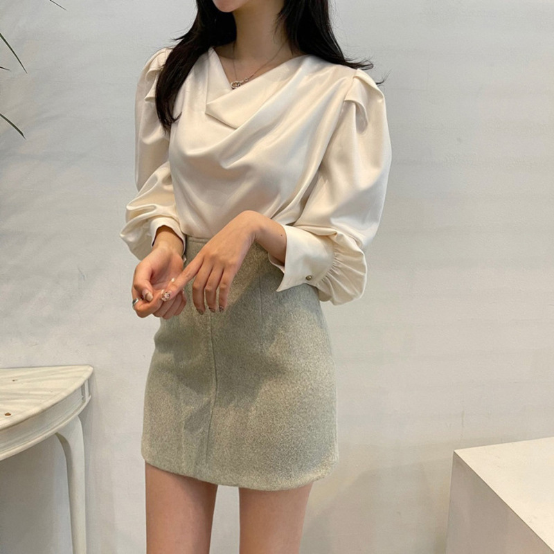 Fashion Women Clothing Puff Sleeve Blouse Korean Chic All Match Spring Outwear Tops Blusas Feminina 210519