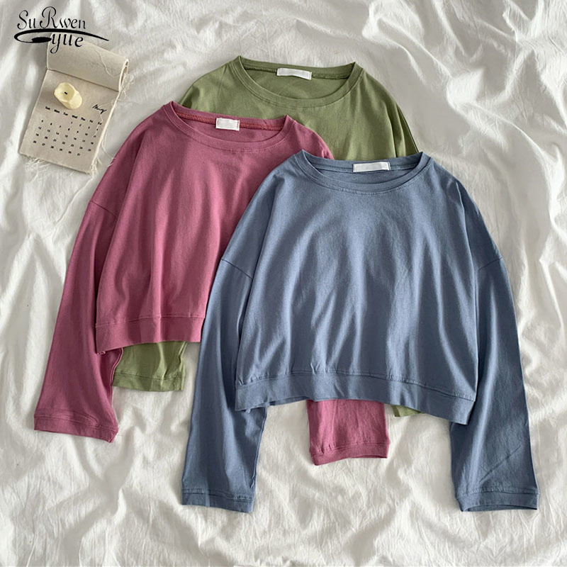 Early Autumn Korean Style Loose Casual O-neck Thin Tops Simple Solid Cotton Short Sweetshirts Plus Size Women Clothing 11771 210521, White
Early Autumn Korean Style Loose Casual O-neck Thin Tops Simple Solid Cotton Short Sweetshirts Plus Size Women Clothing 11771 210521, White