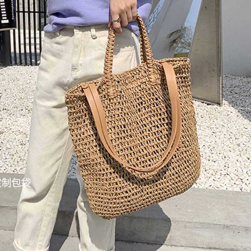 Designer Large Capacity Straw Bags for Women Wicker Woven Rattan Handbag Tote Shoulder Bali Beach Purse 210929, Beige
Designer Large Capacity Straw Bags for Women Wicker Woven Rattan Handbag Tote Shoulder Bali Beach Purse 210929, Beige
