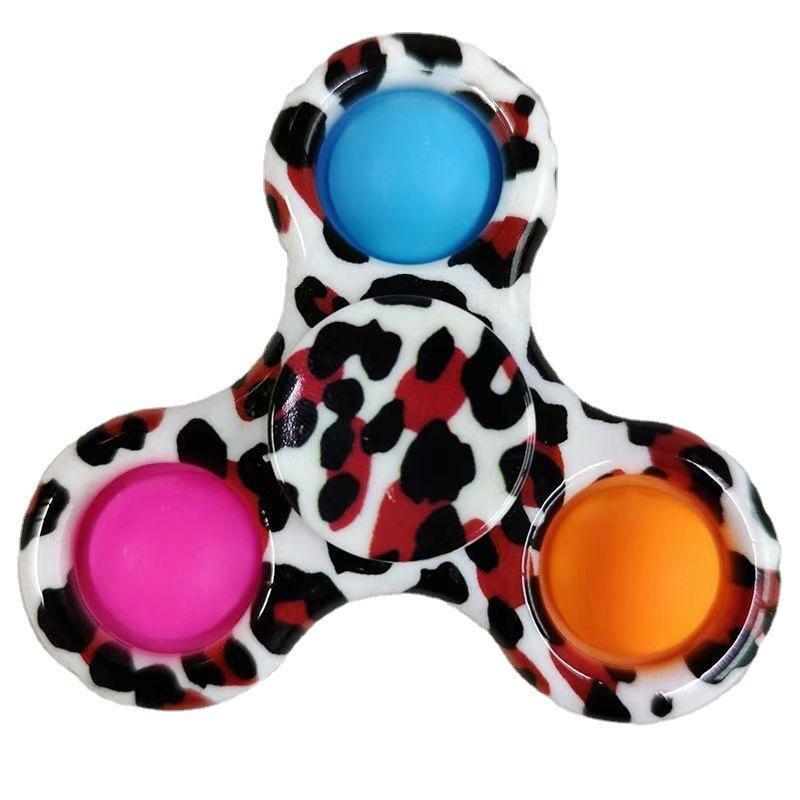 Colorful Sensory Fidget Push Bubble Board Toys Simple Dimple Fidgets Plus 3 Leaf 5 Sides Finger Play Game Anti Stress Spinner 2021 New